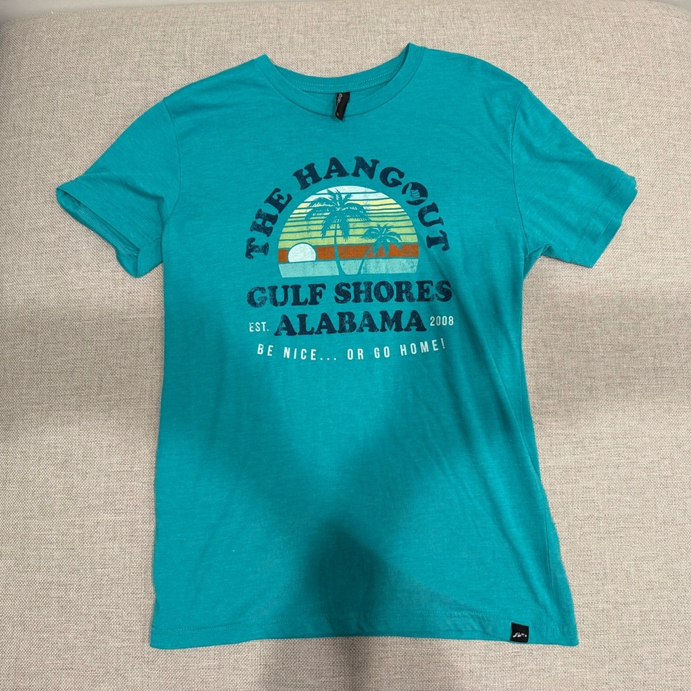 Adult Blue Coastal Graphic Short Sleeve Tee